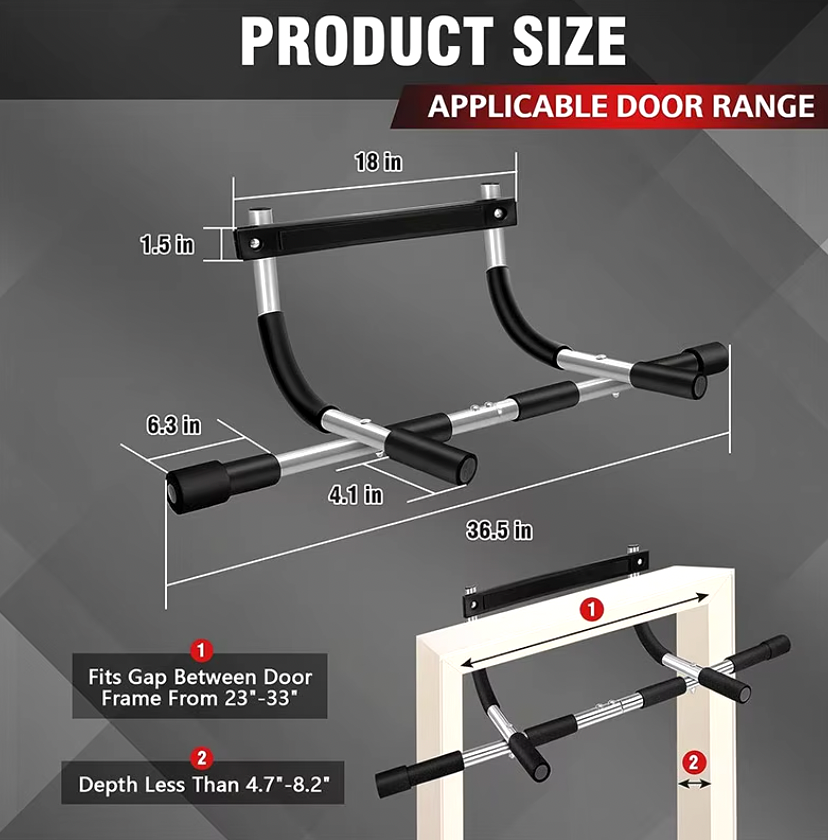 Adjustable Chin up Bar Exercise Home Workout Gym Training Door Frame Horizontal Pull up Bar Sport Fitness Equipments